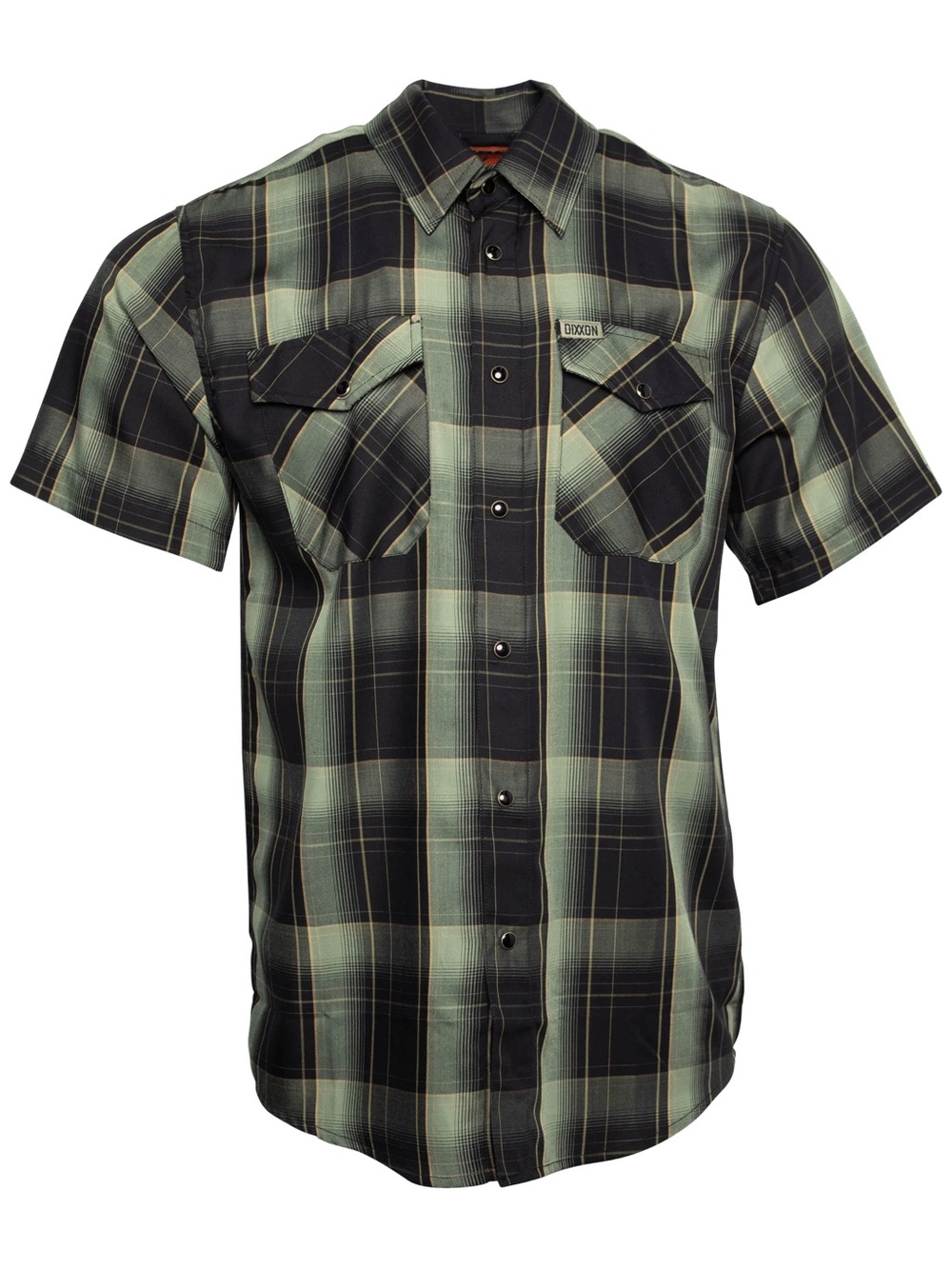 NEW! DIXXON Men’s RELOAD Bamboo Short Sleeve Shirt Plaid Pearl Snap NWT.    4